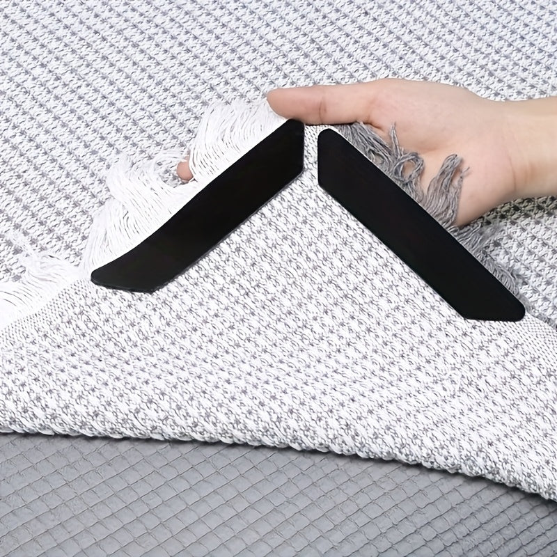 Set of 6 Washable & Reusable Sofa Cover Grippers - Prevent Slipping, Made of Strong ABS Plastic, Perfect for Keeping Quilts & Mattresses in Place on Different Surfaces