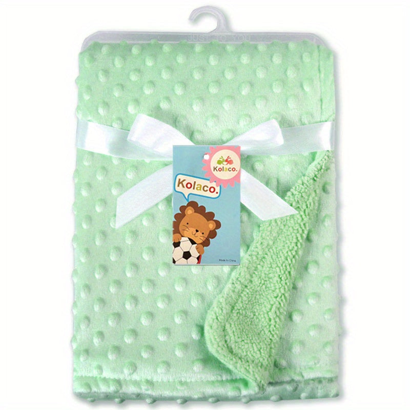 Soft fleece baby blanket for newborns, suitable for baby boys and girls. Perfect for keeping your little one warm and cozy in bed or during massages. Makes a great gift for Christmas, Halloween, or Thanksgiving Day.