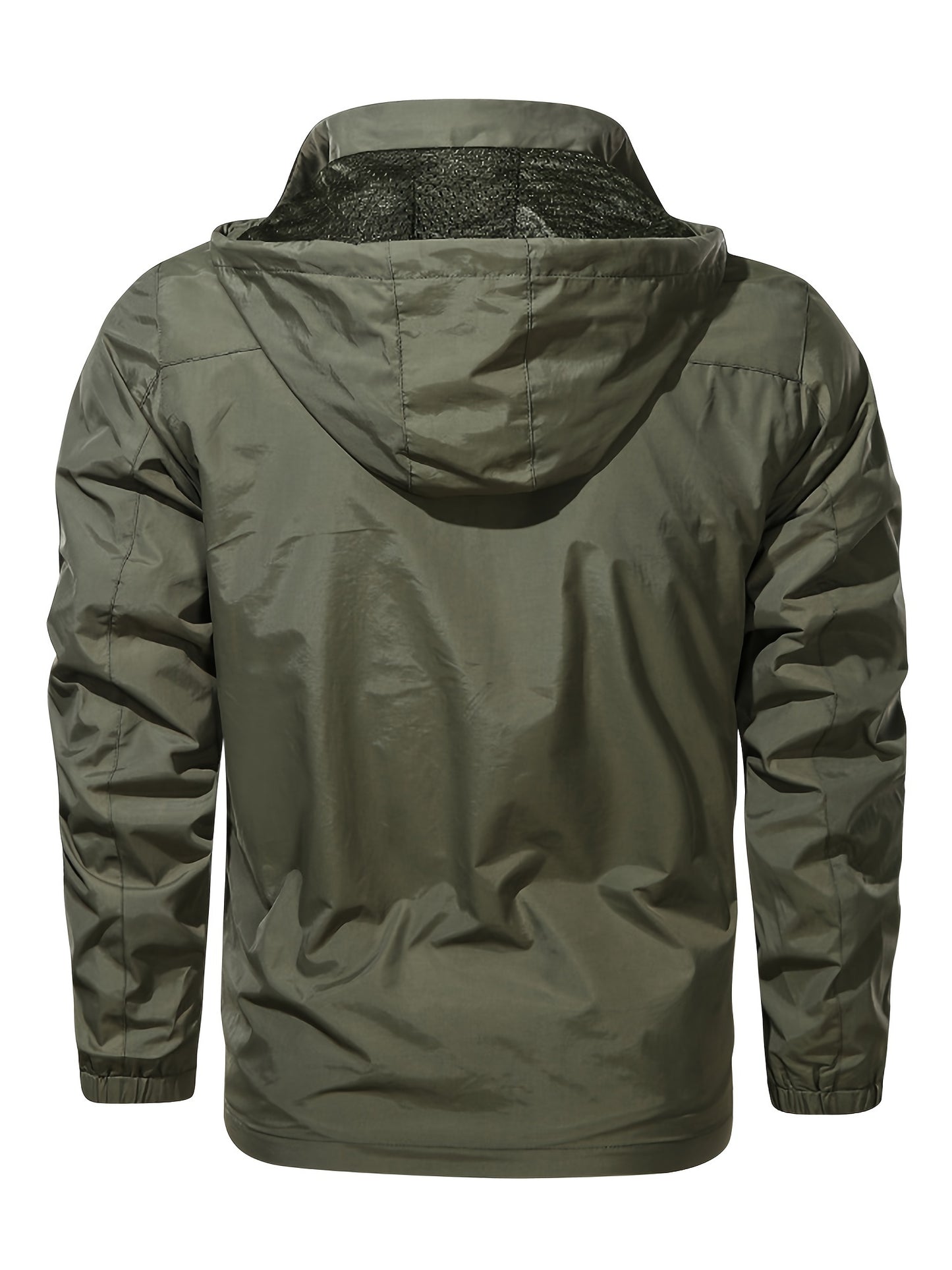 Men's Windproof Hooded Windbreaker Jacket