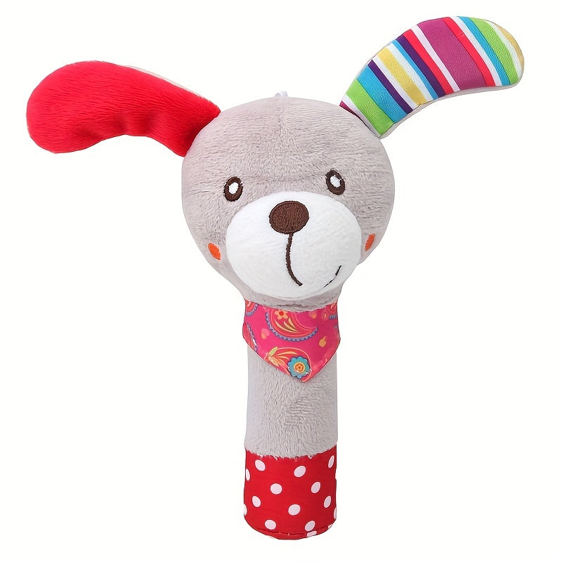 Adorable Baby Hand Rattle from the Cute Animal Series: A Plush Toy for Early Education, Fun, and Development!