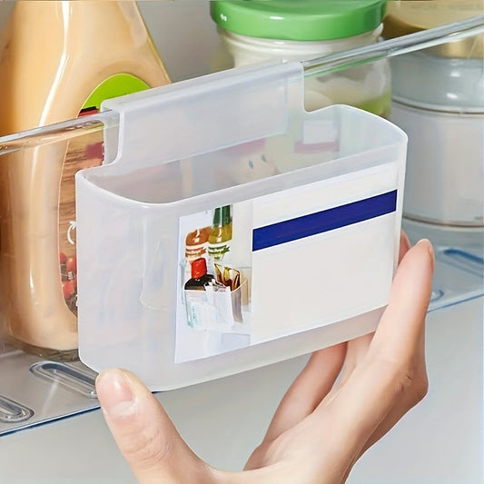 Refrigerator Storage Bins Set - Includes 1 Wall-mounted Box for Organizing and Hanging on Fridge Walls. Punching-free Storage Basket for Kitchen Organization and Accessories.