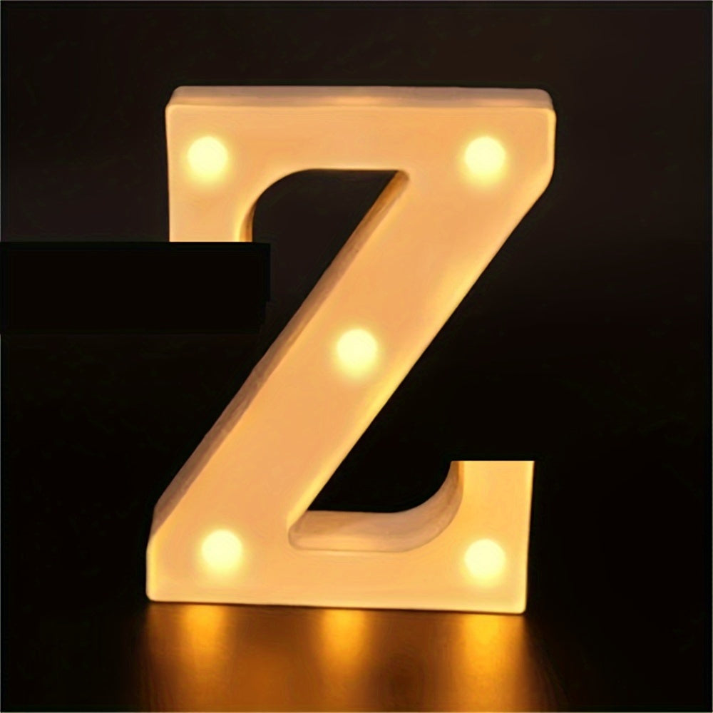 Elegant 16cm LED Alphabet & Number Night Lights - Battery-Powered, Warm White Glow for Home Decor, Events, Holidays - High-Quality, Easy to Install.