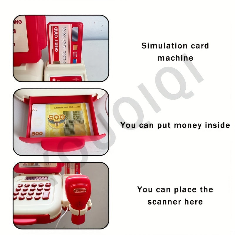 Children aged 3-6 will love this interactive supermarket cash register toy with scanner for educational role-play. Batteries not included. Perfect for boys and girls.