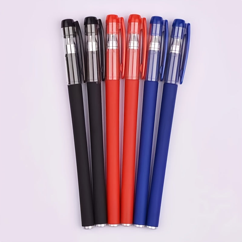 10-piece gel pen set, ideal for students, exams, office, and school, includes red, black, water, and carbon pens.