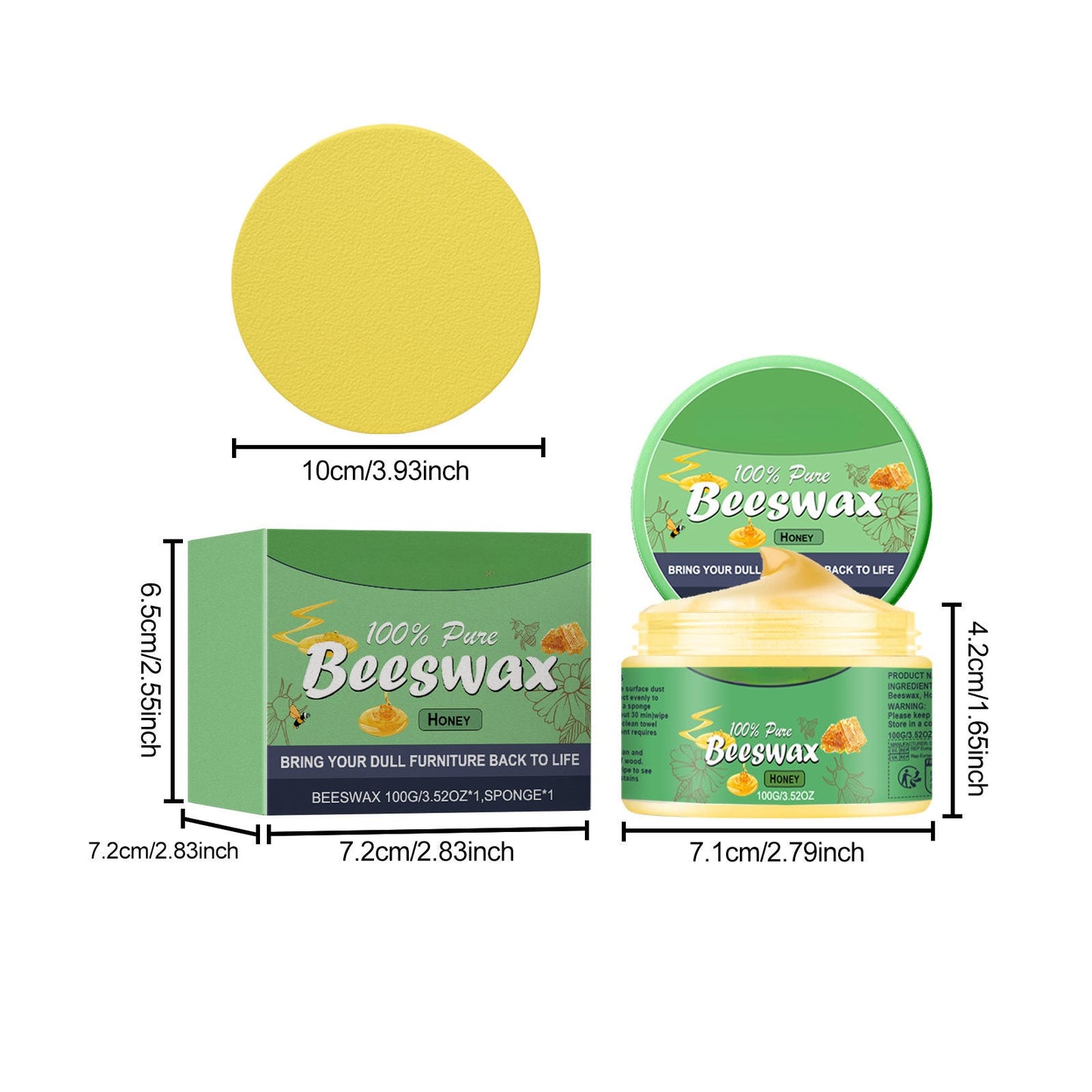 Repair and restore your wood surfaces with the 1pc Beeswax Wood Scratch Repair Kit. This 100g kit is designed to brighten floors and furniture with its natural beeswax formula. The honeycomb design container makes it easy to apply for home care, color