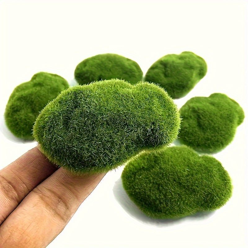 10 pieces of simulated moss green grass miniature decor - ideal for DIY fairy gardens, aquariums, and outdoor spaces to enhance natural charm and aesthetics.