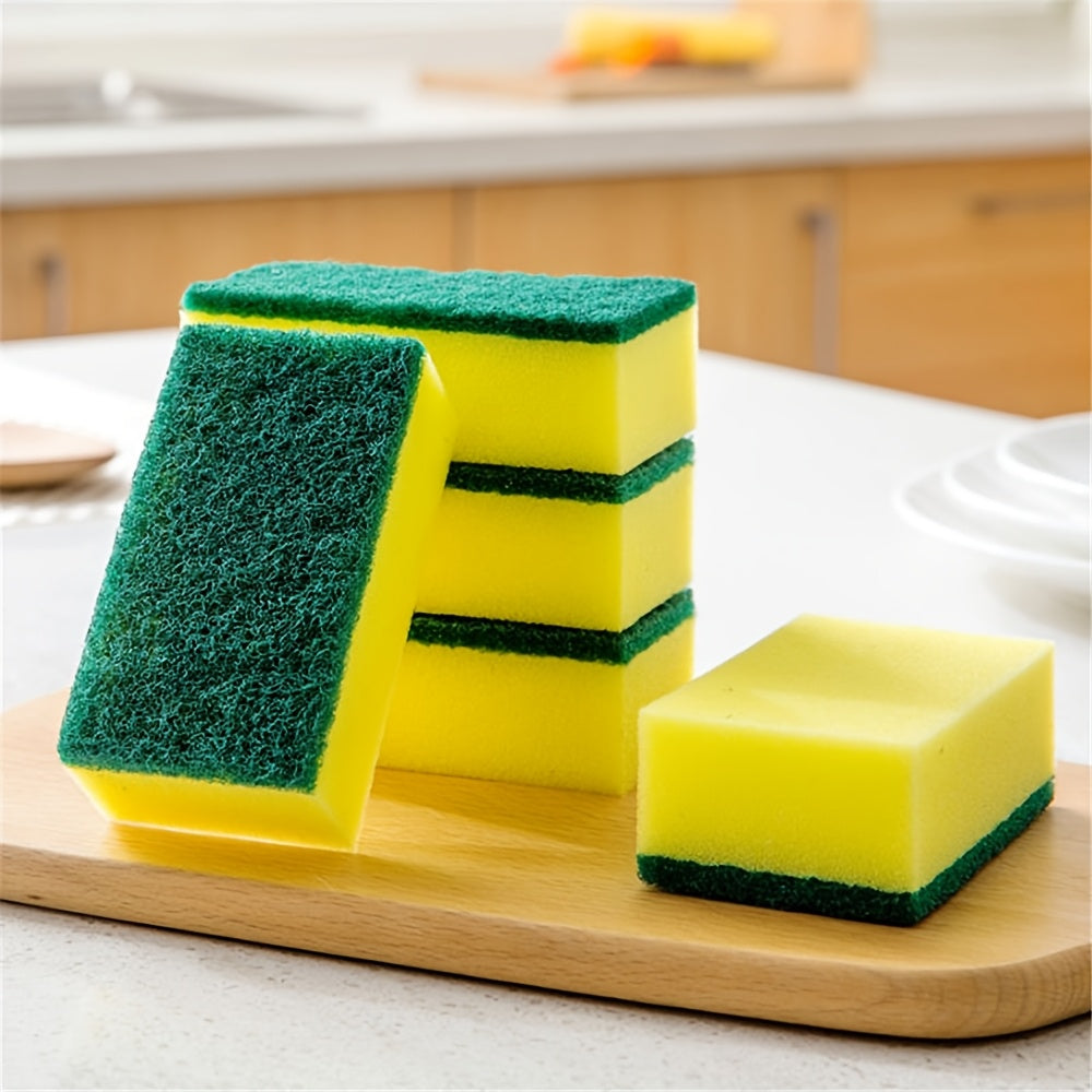 Get your hands on 30 brand new dishwashing sponges with high absorbency, perfect for removing pot rust stains and cleaning kitchen oil. This ultimate double-sided cleaning sponge is designed for home tools, with a built-in bowl and plate cleaning brush.