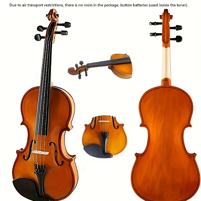 Yellow Premium 4/4 Violin for Beginners, Ideal for Adults and Youngsters learning to play.