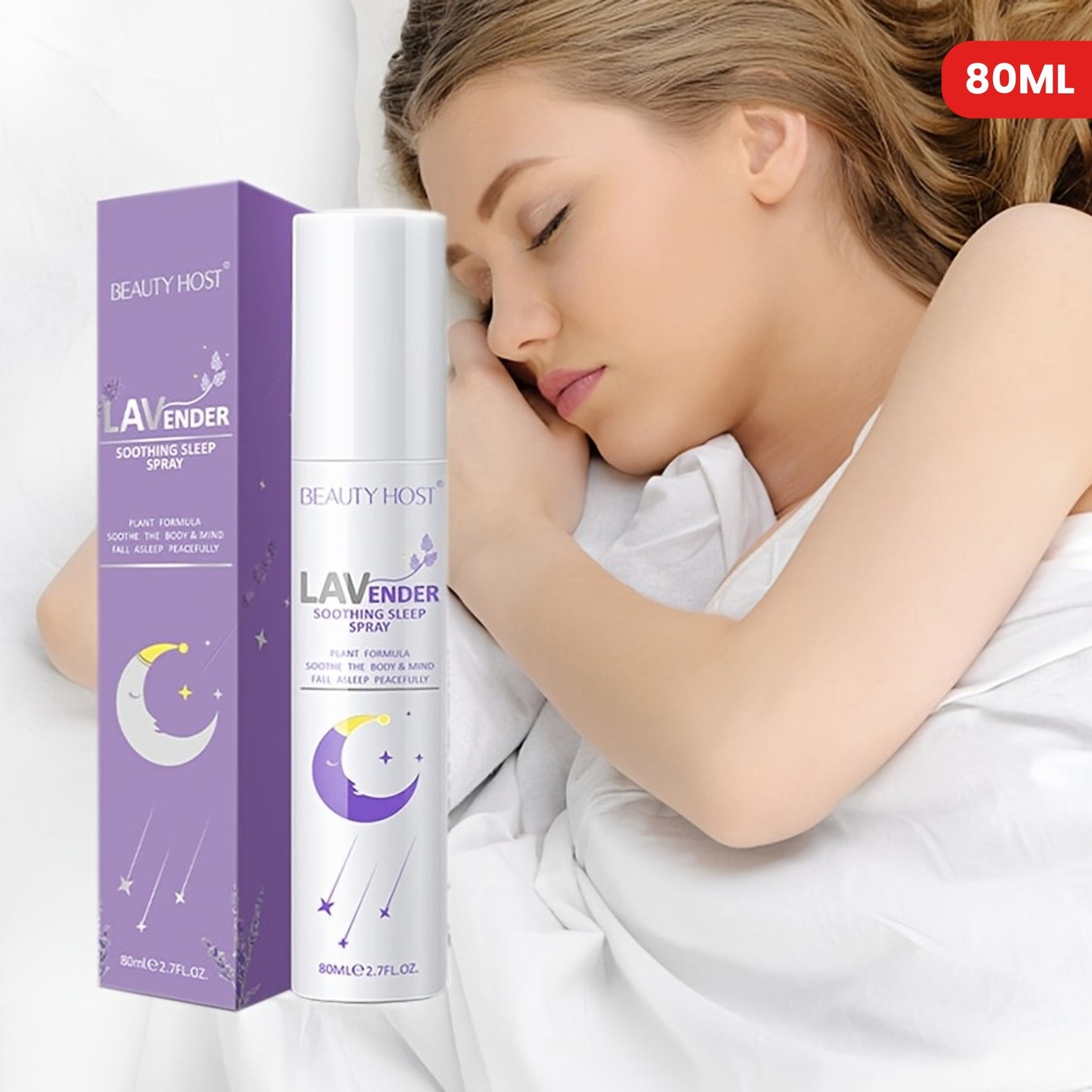 80ml Lavanda Uxlash Spreyi, xonangizda yoki yostiqingizda chuqur uxlash uchun mukammal