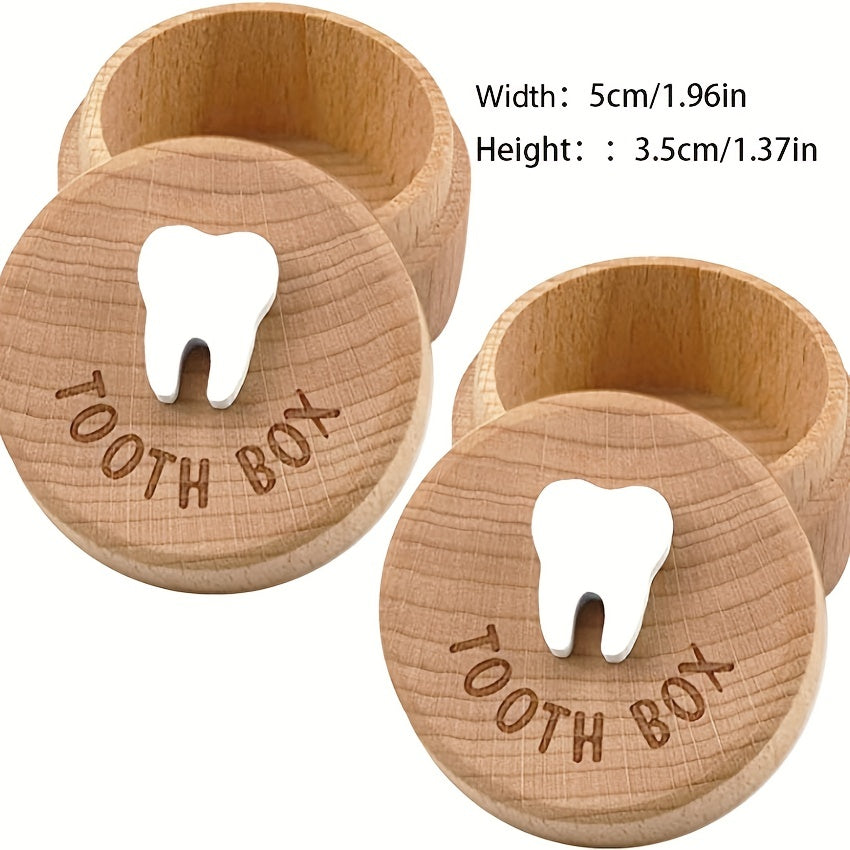 Wooden Tooth and Hair Keepsake Box for Babies, Baby Tooth and Hair Storage, Baby's First Lock of Hair, Unique Baby Shower Gift, Special Birth Memory Box