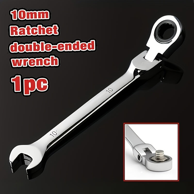 1/12pcs Ratchet Dual-purpose Wrench Set for Quick Mechanical Repair car with 6-19mm Opening Clover Wrench.