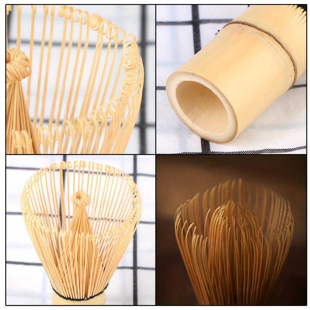 One piece of Japanese Ceremony Prong Bamboo Matcha Whisk - A traditional green tea powder Chasen brush for tea preparation. Ideal for family gatherings, theme parties, weddings, and birthday celebrations.