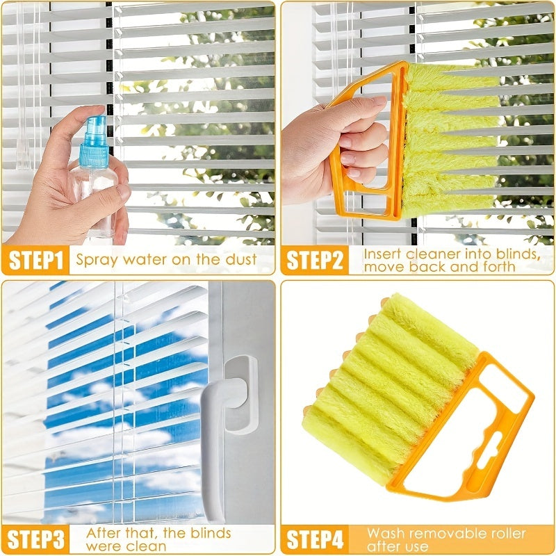 1 piece of washable window cleaning brushes with microfibers designed for easy dust collection and cleaning of blinds.