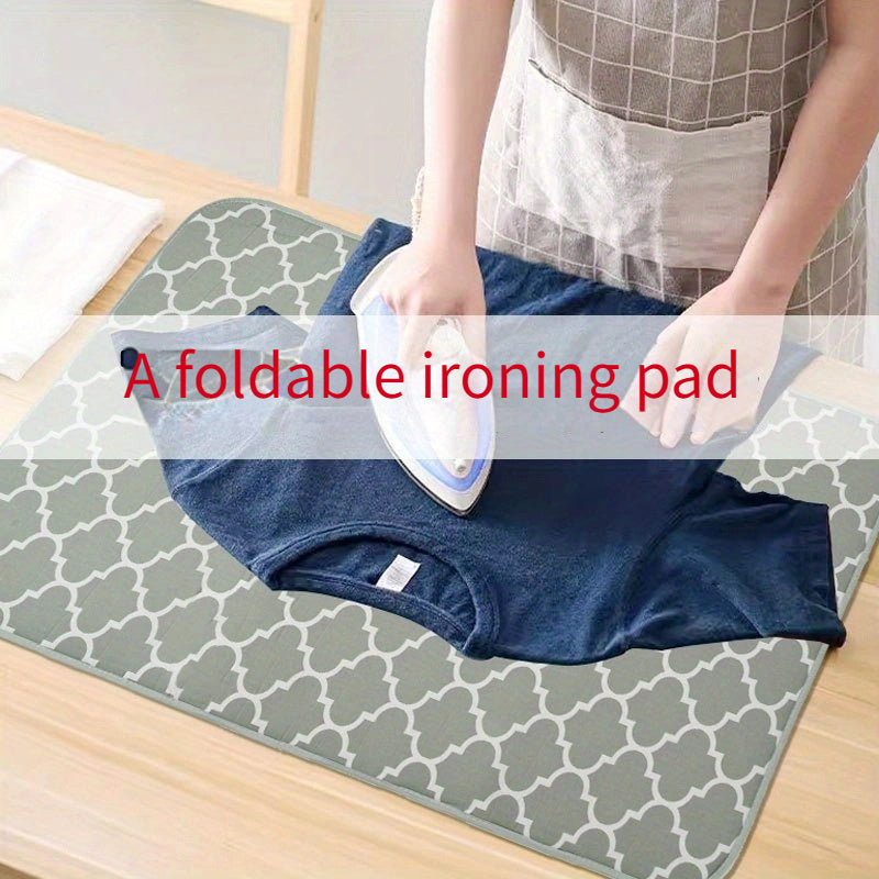 Travel without electricity with this portable Plaid Pattern Foldable Ironing Mat. Made of durable Polycarbonate PC with heat-resistant waterproof insulation, this ironing pad is perfect for on-the-go touch-ups.