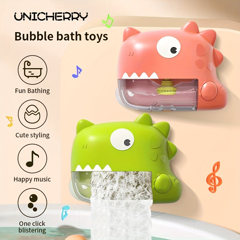 The UNICHERRY Dinosaur Bubble Bath Toy offers an automatic bubble maker with music and silent mode, providing fun water play for youngsters. It makes for a perfect birthday or Christmas gift (batteries and liquid not included).