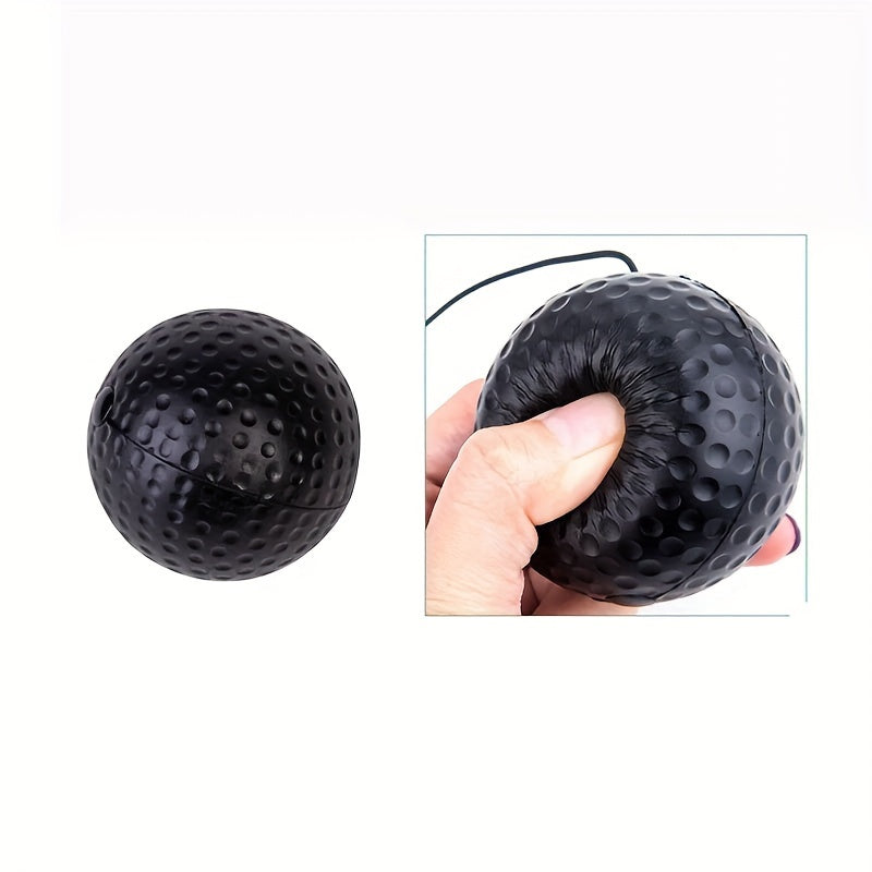 Head-mounted boxing reaction ball for speed and agility training at home, ideal for relaxation and improving boxing skills.