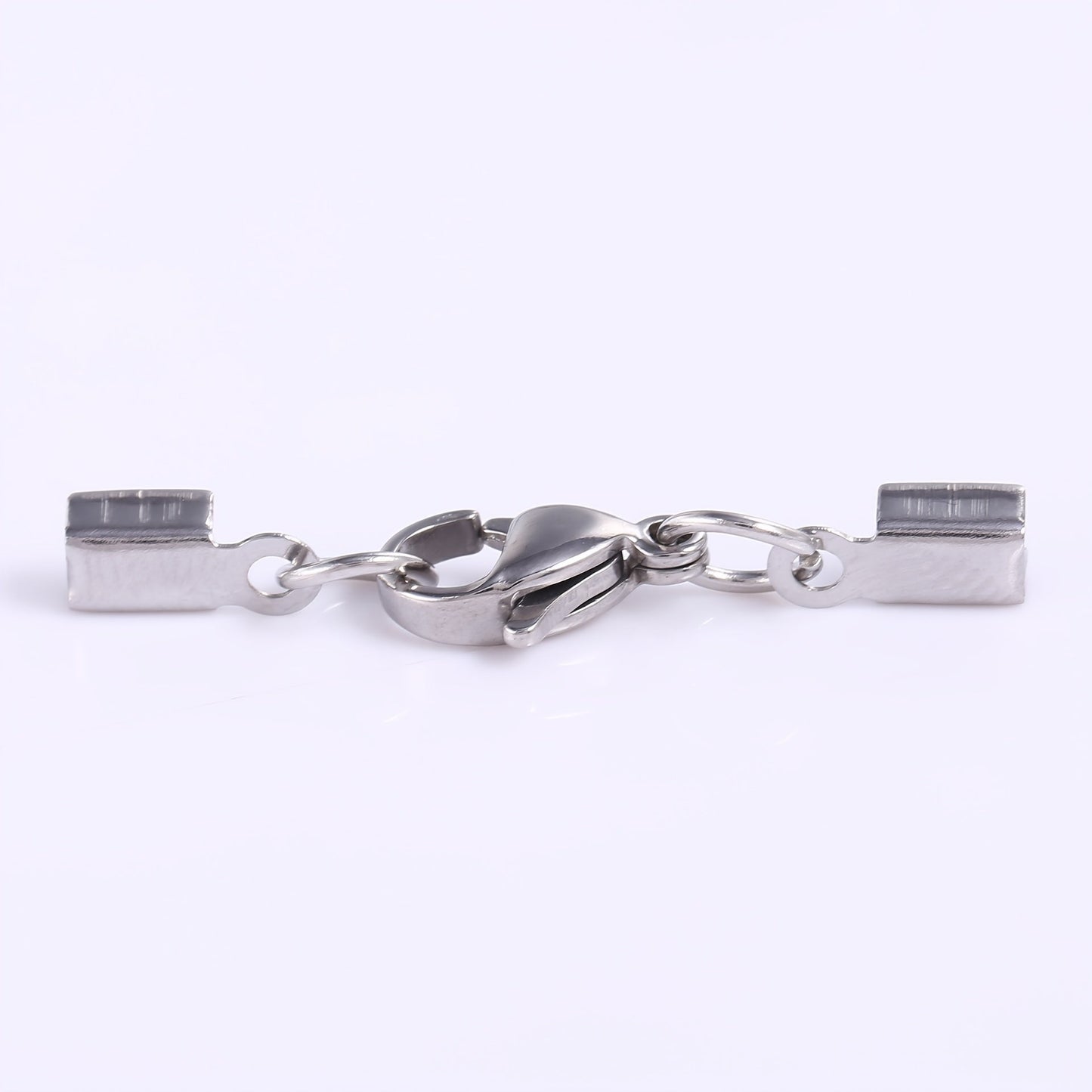 Set of 20 stainless steel rope buckle clip lobster clasps for combination necklaces, featuring a sleek design and durable stainless steel material. Ideal for jewelry crafting and accessorizing.