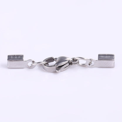 Set of 20 stainless steel rope buckle clip lobster clasps for combination necklaces, featuring a sleek design and durable stainless steel material. Ideal for jewelry crafting and accessorizing.