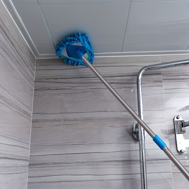 Versatile mop with a 360° rotating head and extendable handle - great for cleaning walls, ceilings, and cars. Perfect for maintaining a clean home in bedrooms, bathrooms, and outdoor areas.