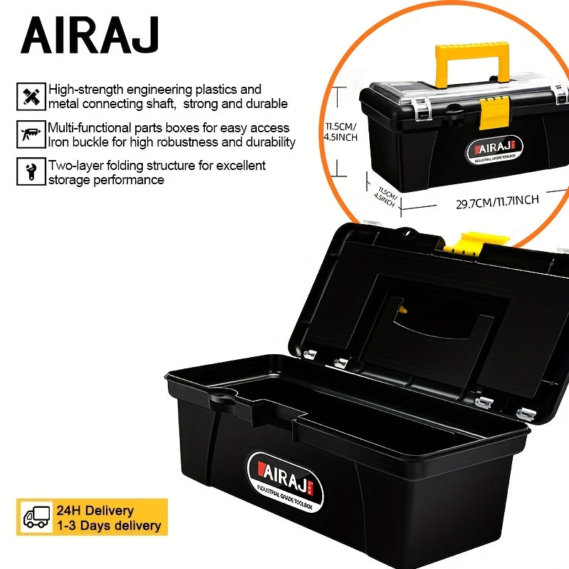 AIRAJ 1pc Multifunctional Mini Tool Box with Handle, Organizer Storage Box, Lightweight & Durable for Craft and Household Use