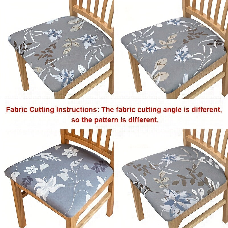 4/6 Elastic Chair Cushion Covers with Print