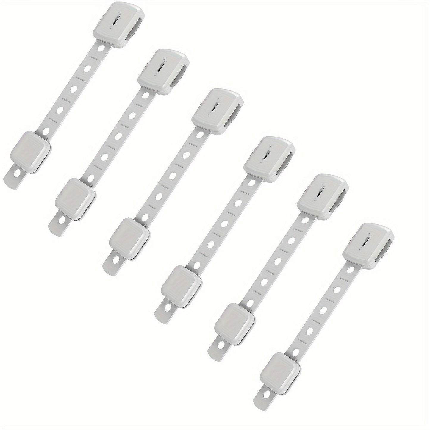 Multifunctional Safety Locks - Choose from sets of 4, 6, 8, or 10. Adjustable Drawer Locks that require no drilling for installation. Perfect for cabinets, drawers, refrigerators, dishwashers, and toilet seats.