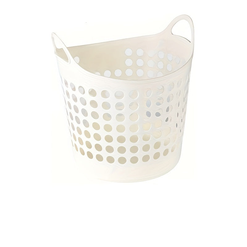 Contemporary Mesh Laundry Basket with Handles - Ideal Storage Option for Bathroom, Bedroom, and Living Room