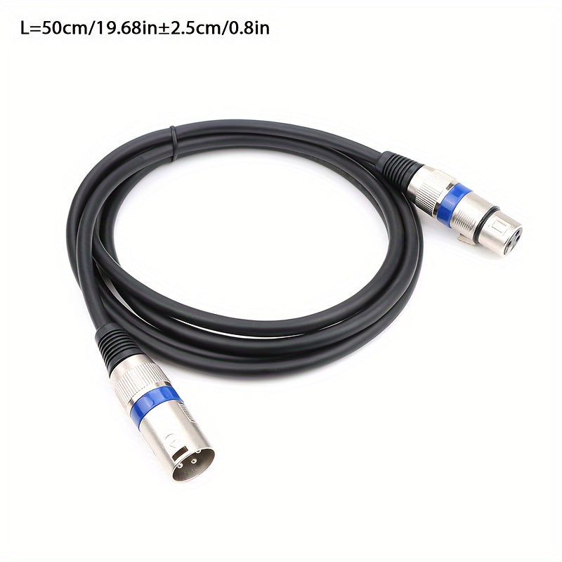 I-ZCLIVE High-Quality XLR to XLR Male to Female Microphone Cable for audio equipment, with durable flat design and metallic connectors.