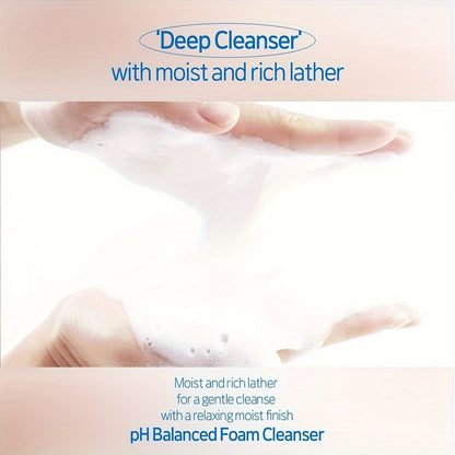 3.38 oz Foam Cleansing Mousse, cleanses and moisturizes skin, rich foam, non-irritating, pore-cleansing formula.