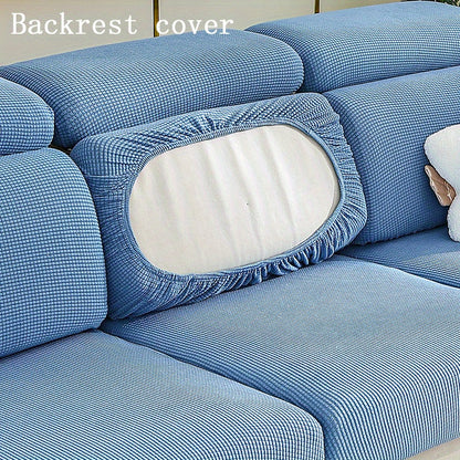 Anti-slip sofa cushion cover with elastic band for universal furniture protection in bedroom, office, and living room. Four seasons slipcover for comfortable and stylish seating.