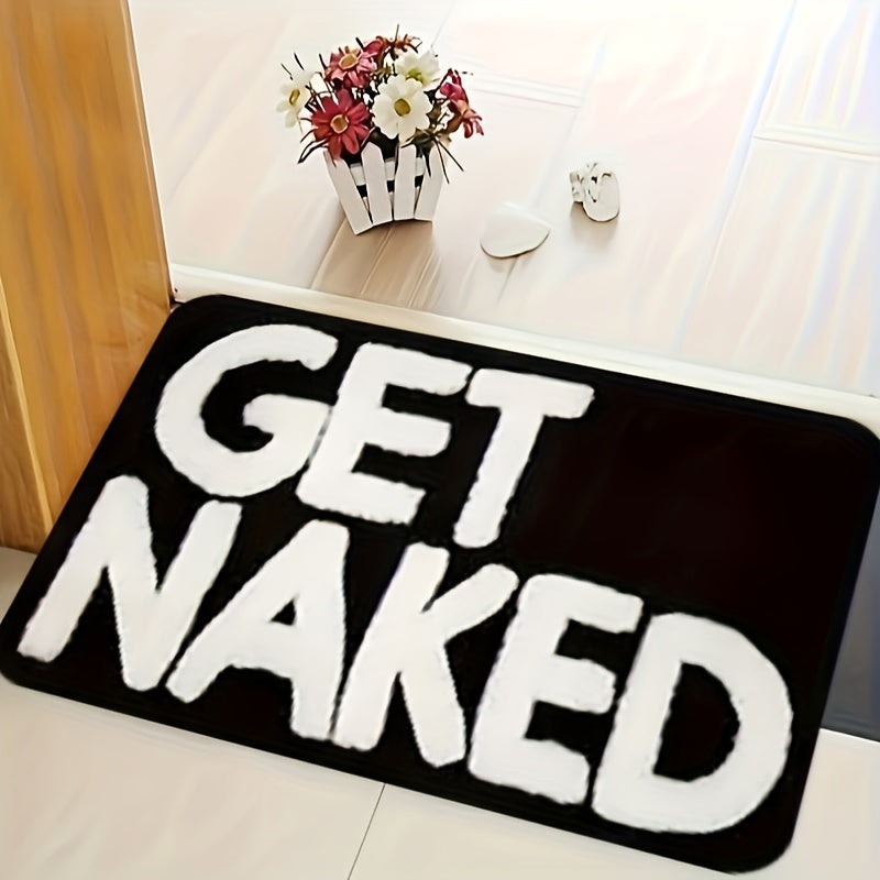 Crystal Velvet Bath Mat in Black - Non-Slip, Machine Washable, Ideal for Bathroom, Living Room, Bedroom Entrance.