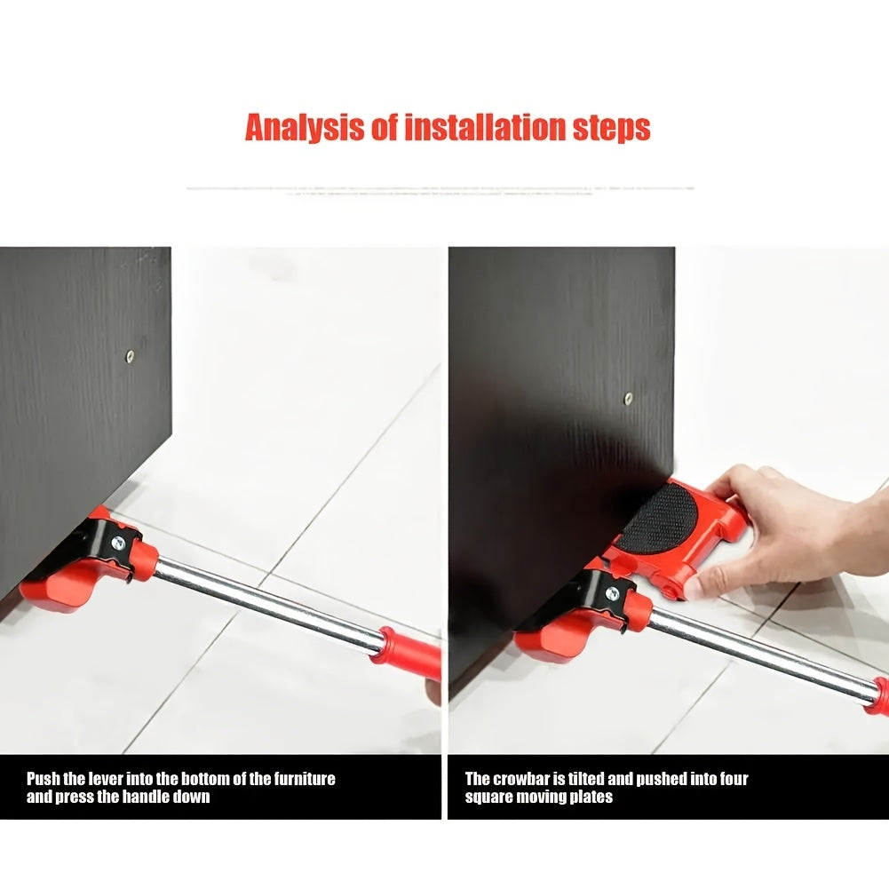 Set of 5 furniture pulleys for handling furniture