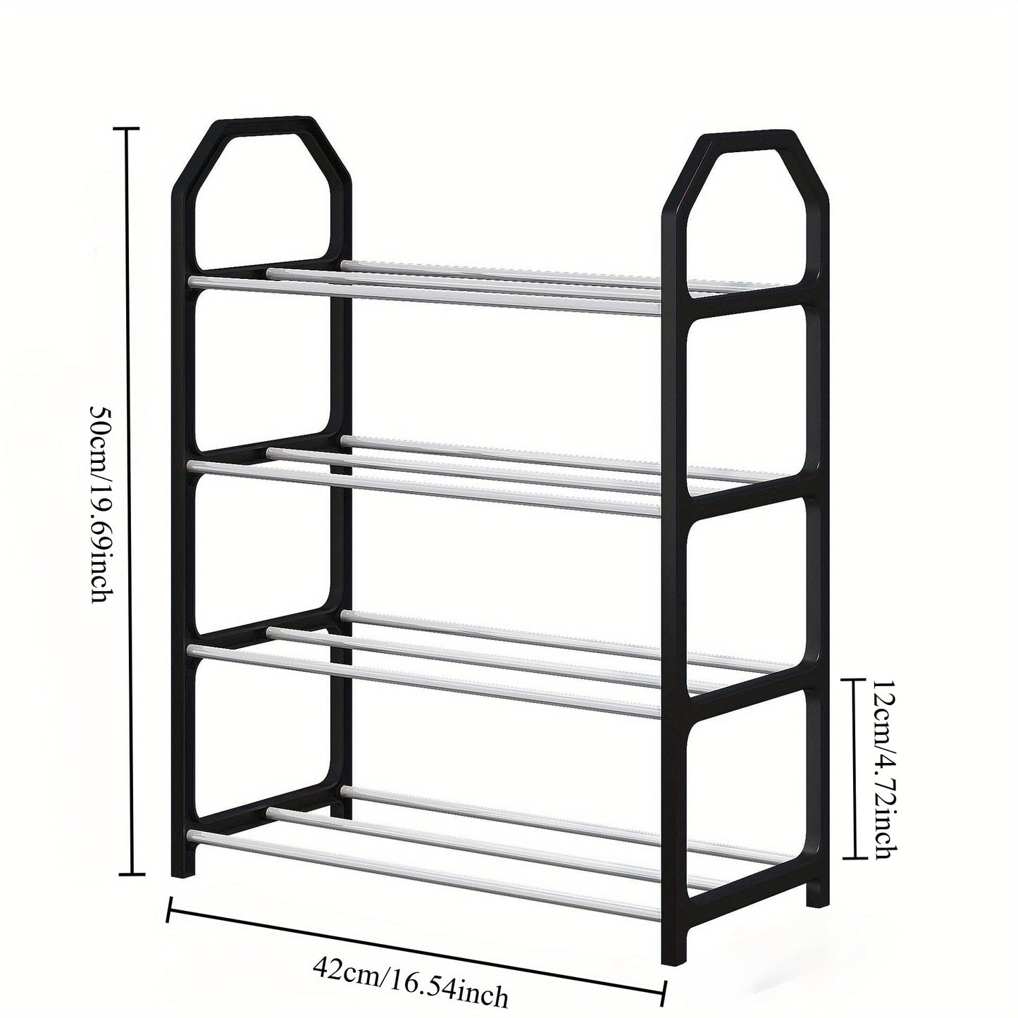 This multi-layer shoe rack is suitable for both indoor and outdoor use. It is easy to assemble and can be folded for convenient storage. Perfect for living rooms, bedrooms, dormitories, hallways, and other spaces, this rack can be placed on the floor for