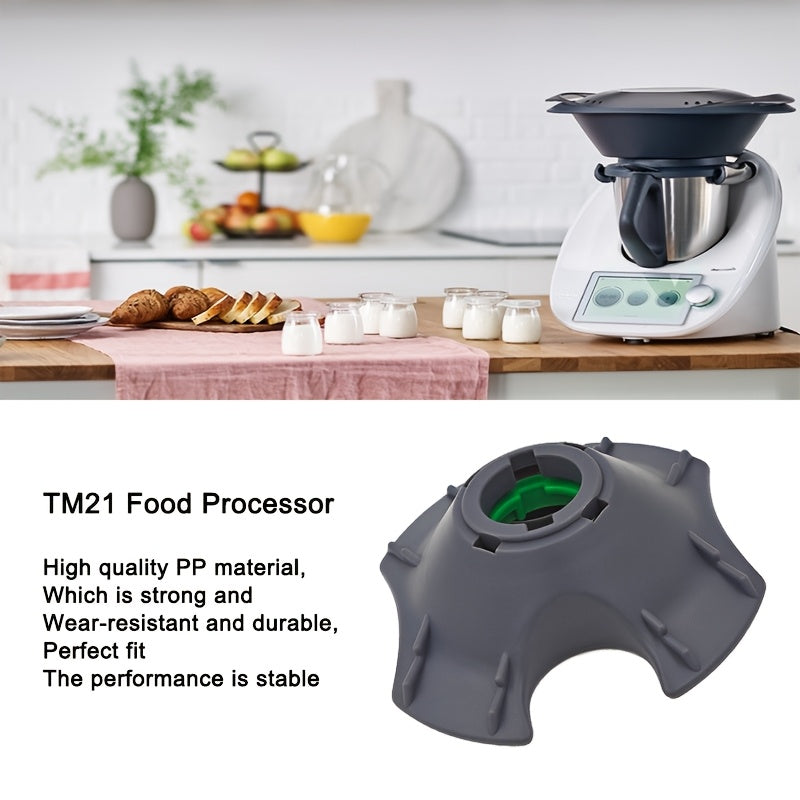 Replacement blade base made from durable PP material for Thermomix Vorwerk TM21 food processor, compatible with mixer accessories that do not come into contact with food.