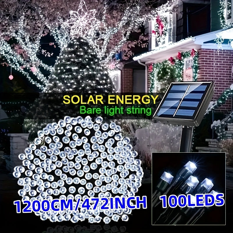 12m 100-light Solar Starlight String Lights