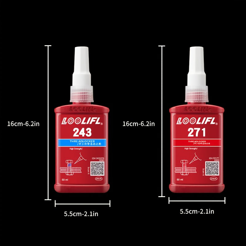 LOCTITE 243 10ml Screw Locking Adhesive, High Strength, High Temperature Resistant, Anti-Vibration, Detachable, for Metal Compatible Materials