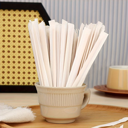 Ecowood Disposable Coffee Stirrers - Biodegradable Wooden Sticks for Beverages, Espresso, Tea - Drink Mixing Sticks available in packs of 50 or 100 pieces.