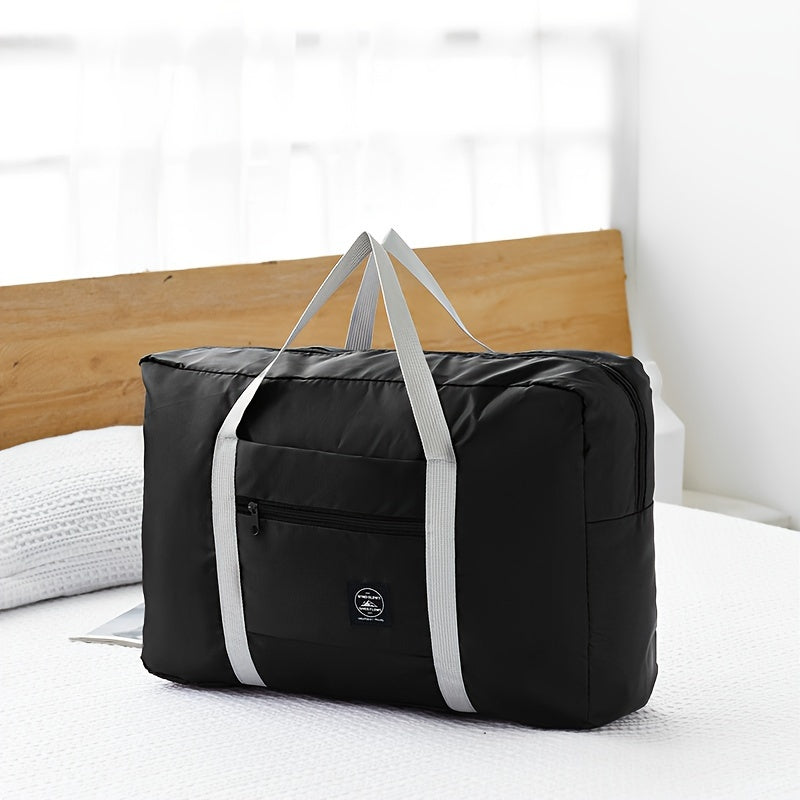 Foldable nylon travel bags with large capacity for women and waterproof handbags for men.