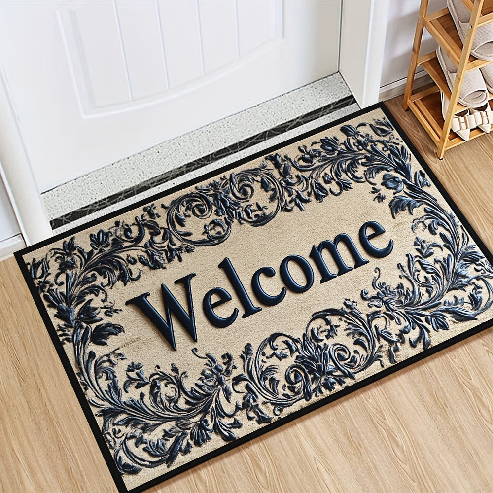 Stylish Braided Welcome Doormat - Slip-Resistant, Easy to Clean with Rubber Backing, Great for Any Room in the House - Perfect Holiday Gift & Decor Piece