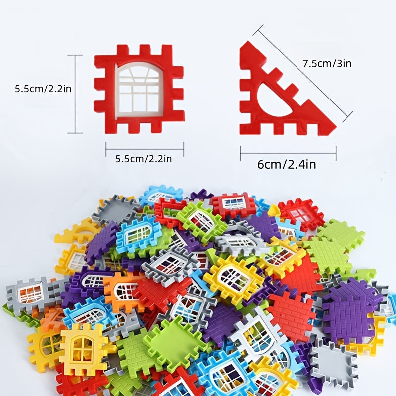 STEM learning toy kit with large interlocking blocks in 140/210/310pcs, ideal for kids aged 3-9 for educational play, classroom rewards, and birthday gifts.