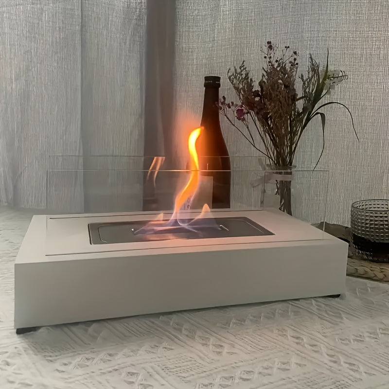 Effortlessly host romantic evenings, festive gatherings, and social events with the Portable Alcohol Fireplace Heater Lamp featuring a timeless design, durable glass and metal construction, and user-friendly operation.