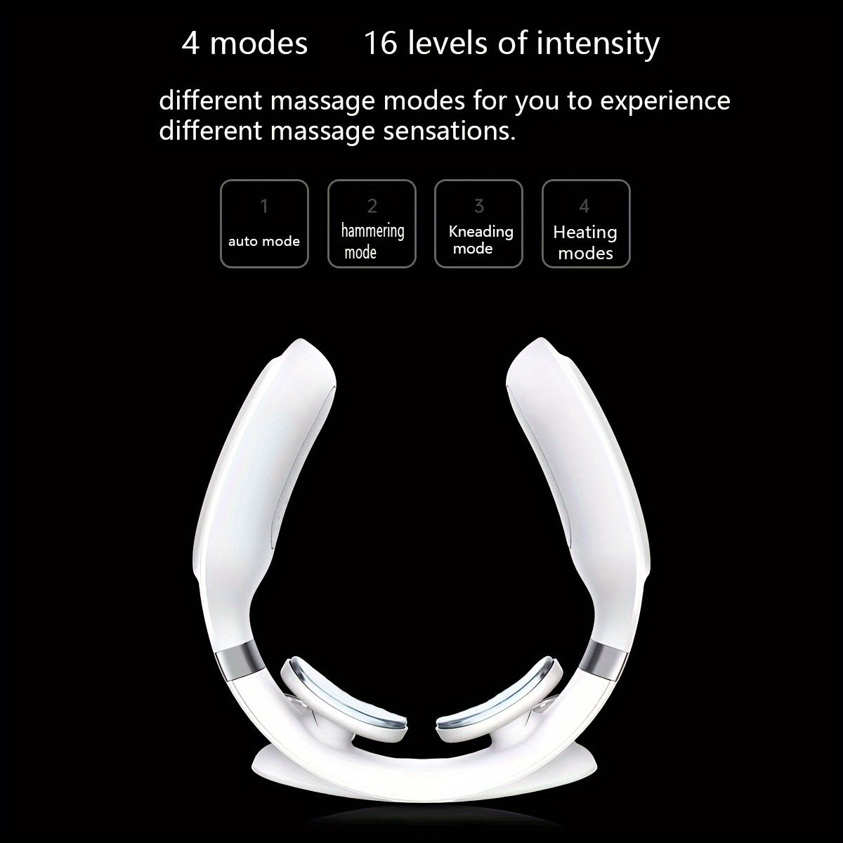 Neck massager with versatile modes, rechargeable battery, USB charging, suitable for whole body, enhanced comfort, perfect gift.