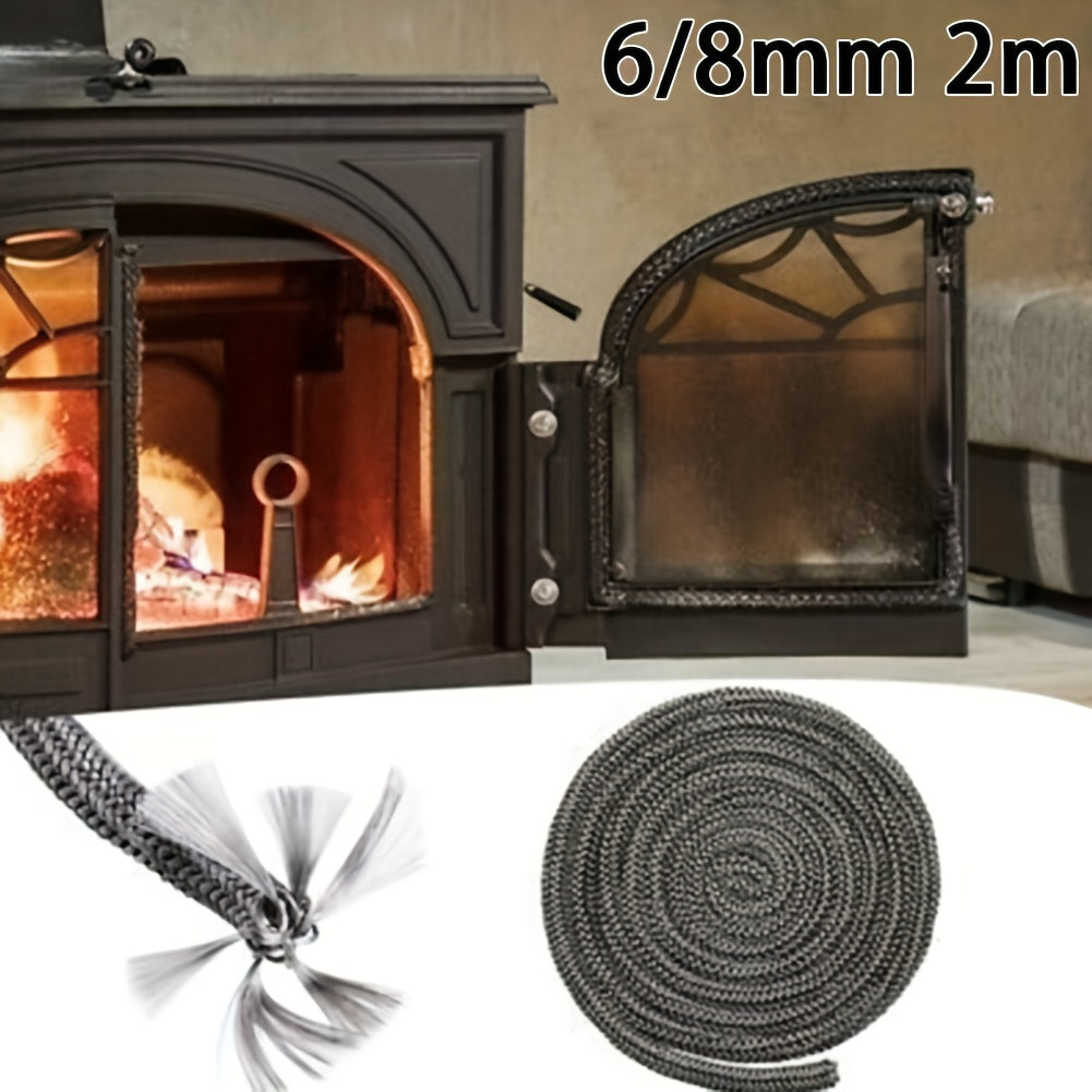 Our high-quality fiberglass seal rope is designed for high-temperature environments, making it ideal for wood stoves. The 198.12cm black door gasket is perfect for fireplaces and pellet stoves, enhancing efficiency and ensuring safe indoor use.