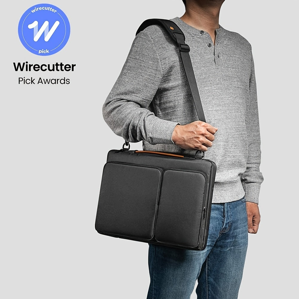 33.02/35.56/39.62 Cm Laptop Shoulder Bag, Waterproof 360 Protective Case with Shoulder Strap and Handle