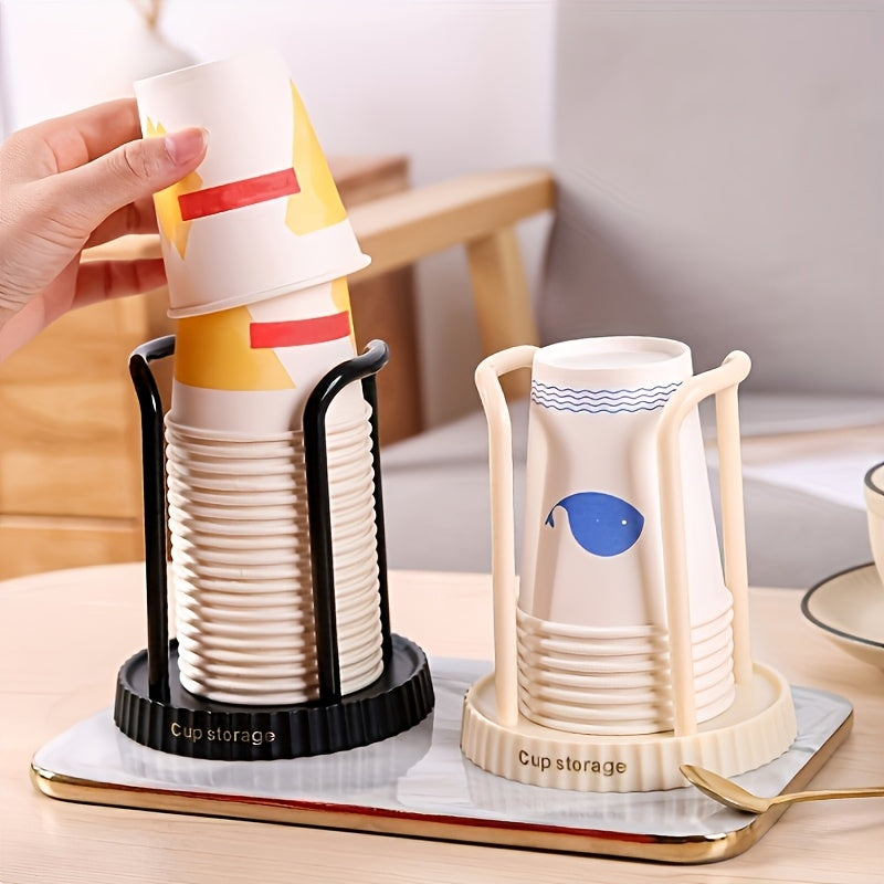 Introducing a simple plastic cup holder specially designed for organizing teacups in your kitchen or dining area. Crafted from durable plastic, this holder is perfect for disposable cups and provides a convenient storage solution for various spaces such