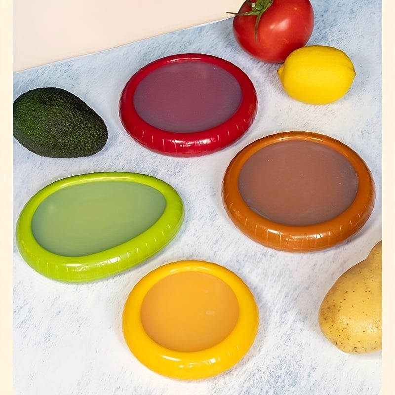 Keep your fruits and vegetables fresh with the Avocado Cooler set of 4 silicone food coolers - perfect for avocados, tomatoes, lemons, and potatoes in the refrigerator.