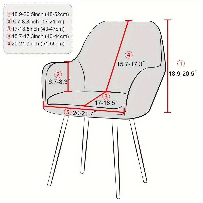 Office chair cover with armrests for dining and leisure, suitable for living room.