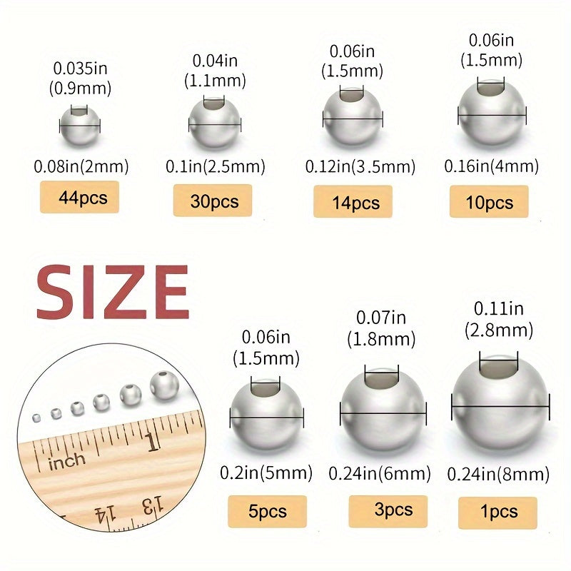 10-40 pieces of genuine 925 Sterling Silver Round Spacer Beads for crafting DIY necklaces and elegant bracelets