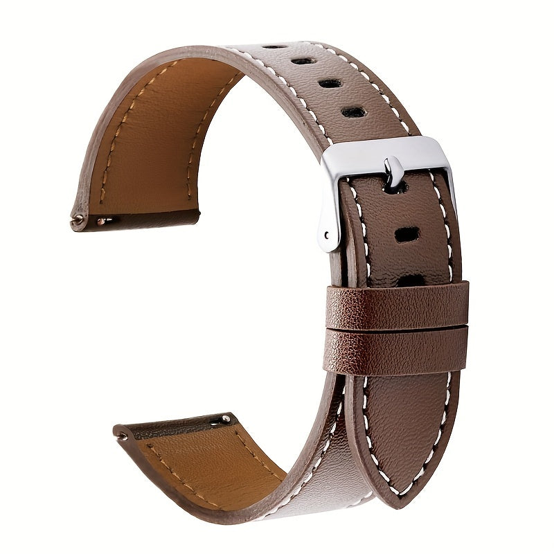 Get a stylish 1pc 22mm/20mm strap for your Samsung Galaxy Watch 6 Classic or Galaxy Watch 5/4/3. This PU leather band also fits Huawei watches and features a quick-release design. The perfect gift choice for any watch enthusiast.