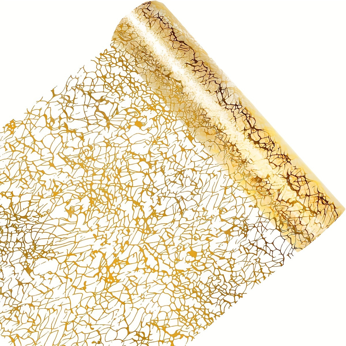 Luxurious Golden Glitter Table Runner - 274.32cm/14.94m, ideal for weddings, birthdays, showers, Christmas.